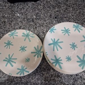 Set of 6 Snowflake Appetizer Plates